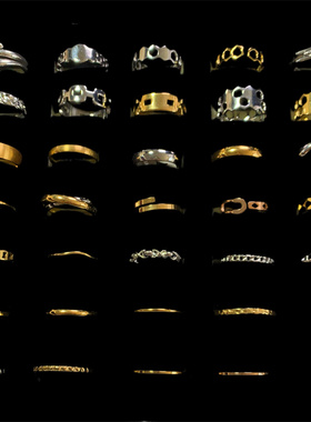 高保色素金款 日常叠戴好搭配 通勤气质百搭指环戒指女孤品合集