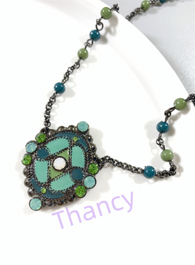 LIASOPHIA宫廷风珐琅短款项链女