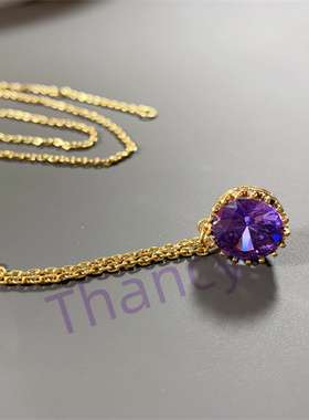 SD打标紫色锆石短款项链