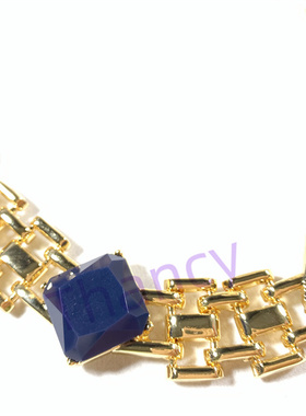 ANNTALYOR蓝方块树脂表带项链