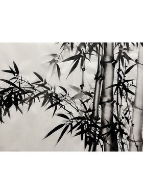 墨香村客厅装饰国画字画花鸟纯手绘三尺竹子竹报平安MA5080826-45