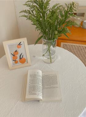 ins韩风简约镂空少女心蕾丝桌布圆桌床头柜文艺风桌布盖布背景布