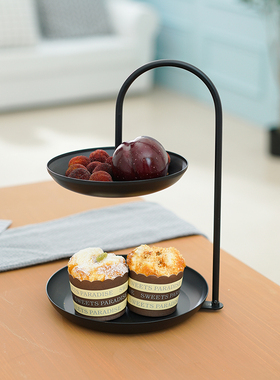 北欧现代托盘干水果盘客厅创意家用多层糖果盆茶几拼盘多功能收纳