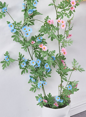 仿真花藤假花藤条雏菊空调管道电线美化缠绕室内花条藤蔓装饰遮挡