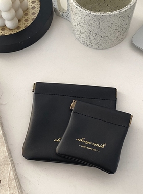 ins韩风mini零钱包卡包杂物口红收纳包PU小包便携airpods保护套