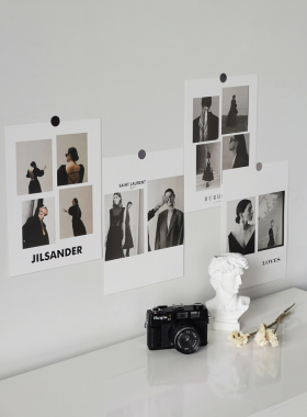 ins卡片英文大牌杂志封面卡纸拍照道具饰品化妆品拍摄摄影背景纸