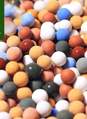 白色五彩色石子铺面炭陶粒球盆栽水培植物装饰品雨花石干净无污染