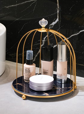 卧室装饰架浴室化妆品收纳盒桌面首饰口红收纳架护肤品鸟笼置物架