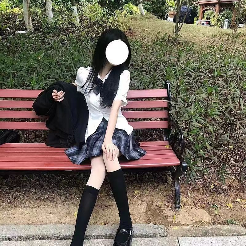 夏季设计感小众jk制服衬衫别致甜辣上衣女短袖日系泡泡袖纯欲衬衣