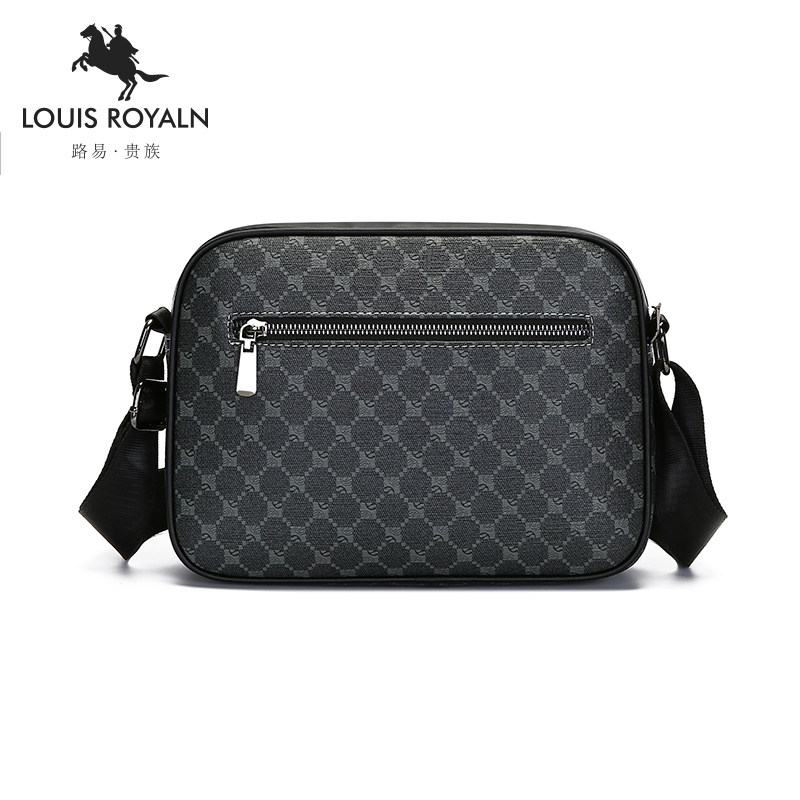 格子印花男士单肩包通勤小方包潮牌时尚斜挎包户外邮差包后背包,淘宝优惠券,粉丝福利购,淘宝优惠卷