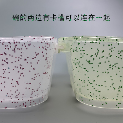 透明焗油碗专业美发染发工具理发店烫染双面梳刷子发廊调色碗梳子 - 图1