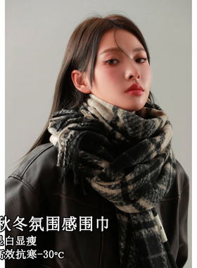围巾女冬季2026新款高级感配大衣