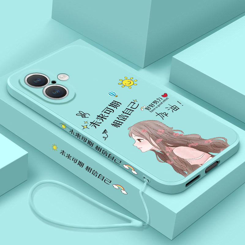 适用苹果16手机壳新款iPhone16plus液态硅胶软壳网红女款16promax时尚镜头全包防摔ip十六超薄保护套未来可期