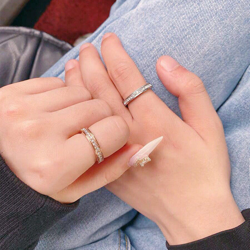 ck情侣对戒专柜代购官网正品简素圈 晶翼居戒指/指环