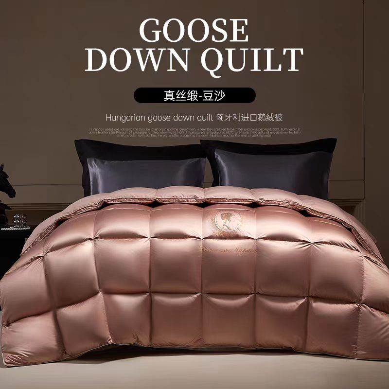 高档羽绒被95白鹅绒冬被加厚单双人鹅绒春秋被芯保暖鸭绒被子 - 图2