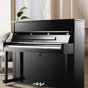 HAILUN/海伦初学入门家用练习考级实木黑色立式钢琴UP119
