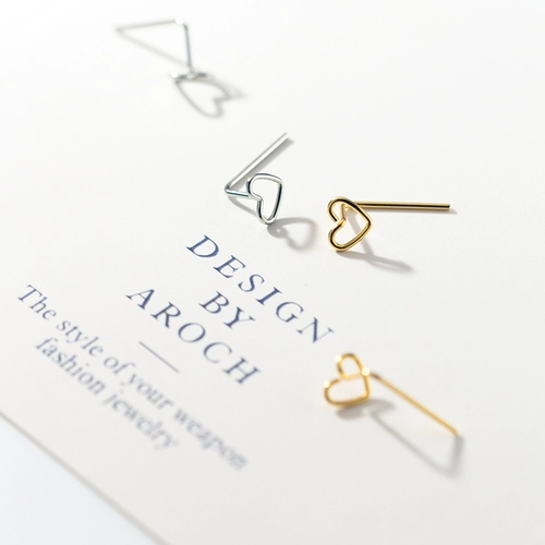 Маленькие серьги, серебро 925 пробы, в корейском стиле, простой и элегантный дизайн