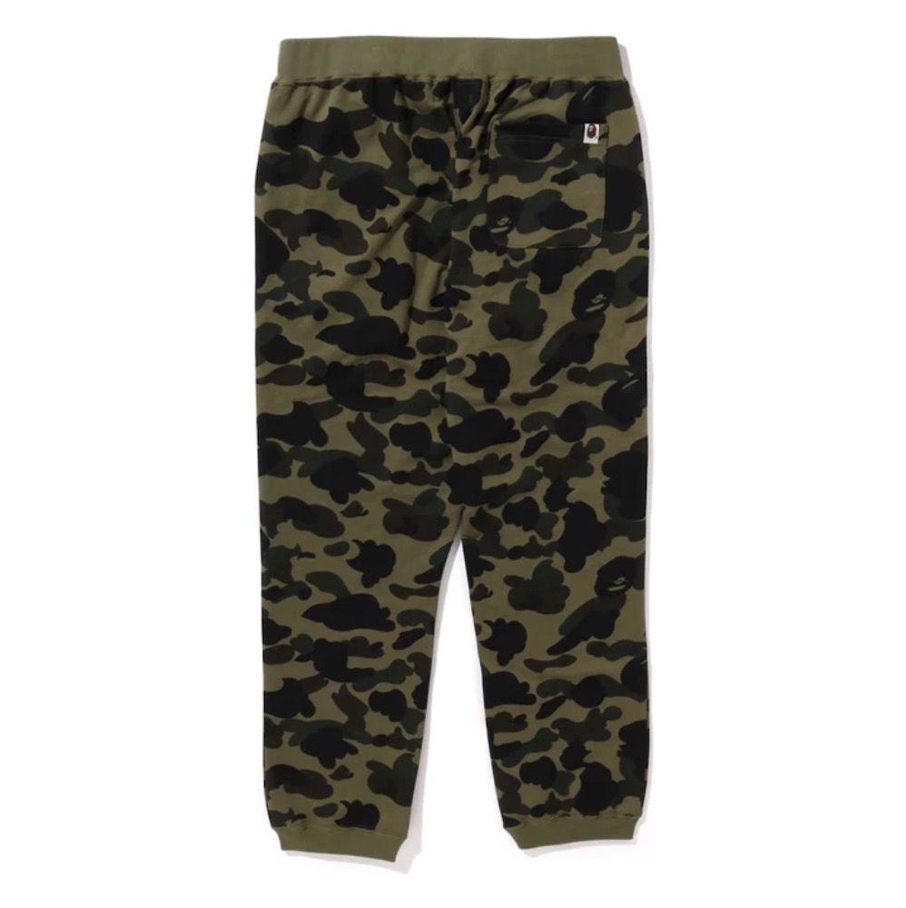 BAPE 休闲裤 迷彩猿头星标贴布直筒运动裤卫裤 日本代购 1ST CAMO