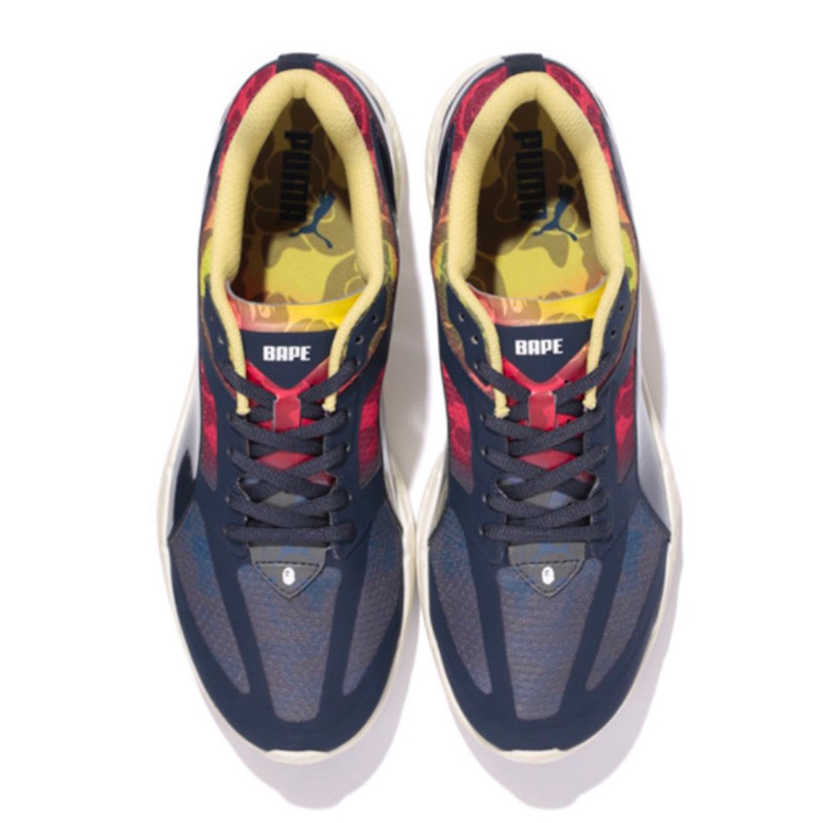 BAPE x PUMA IGNITE 联名跑鞋男运动鞋渐变迷彩舒适潮款日本代购 - 图2