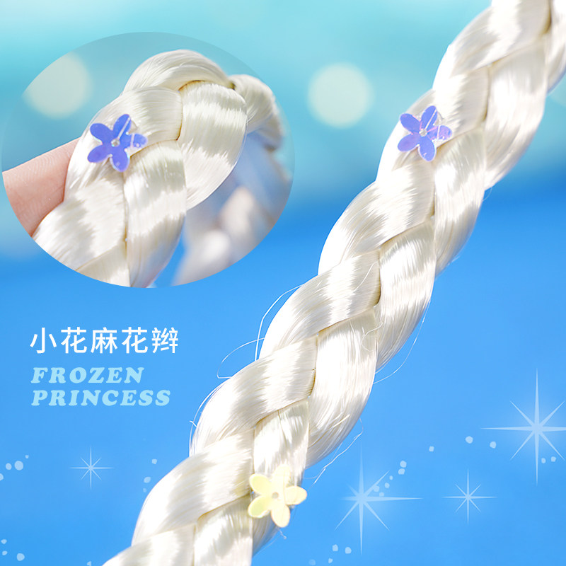 迪士尼儿童发夹辫马尾辫蝴蝶结爱莎公主头饰假发2026新款发饰套装,淘宝优惠券,粉丝福利购,淘宝优惠卷