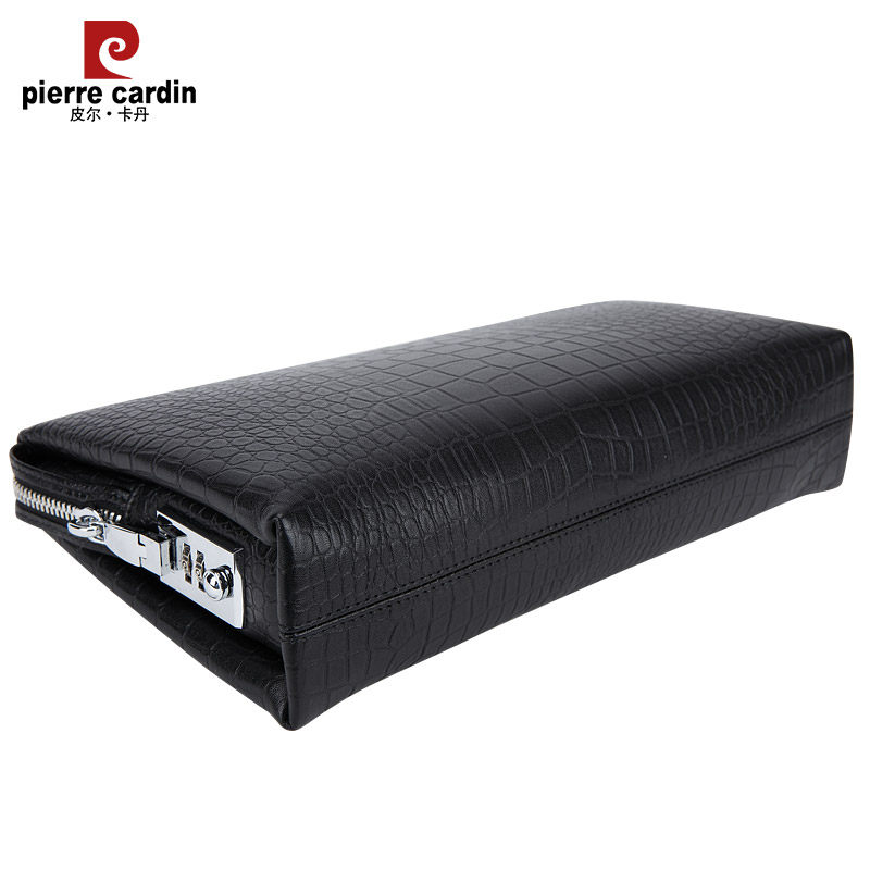 皮尔卡丹真皮商务密码锁手拿包男包 酷大服饰男士包袋