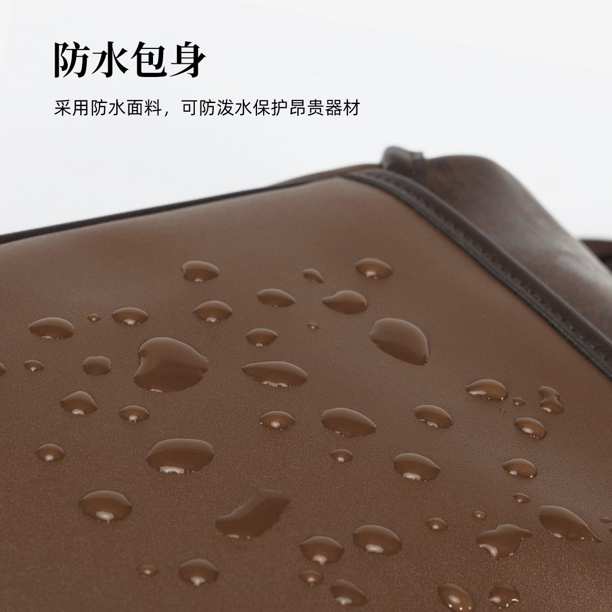 Cwatcun香港品牌复古单肩相机包防水防撞加厚摄影包单肩包适用佳能r50尼康索尼zve10 富士xs20 xt30 - 图2