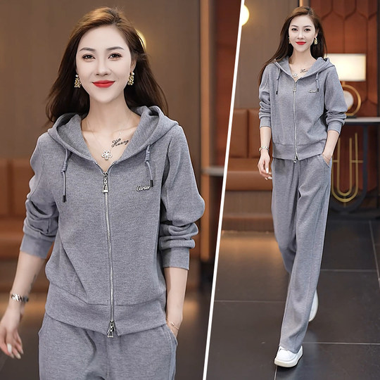 Vinafee imitation cashmere spring and autumn hooded two-piece new set