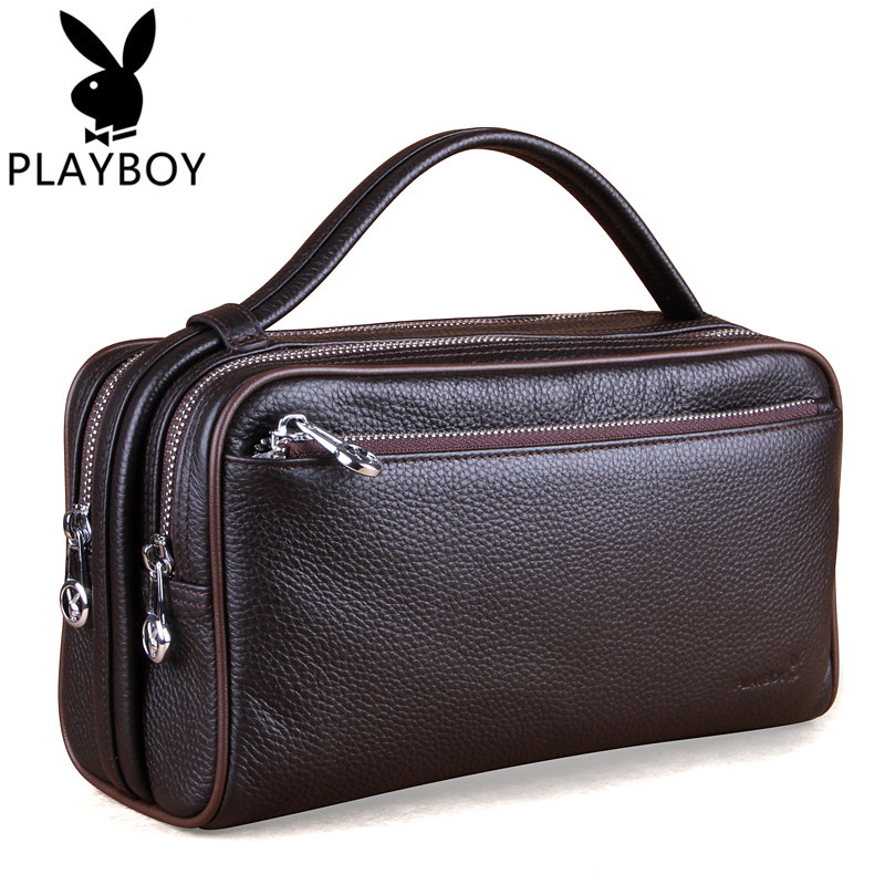 花花公子男正品手拿包头层牛皮男包 花花公子豪爵男士包袋