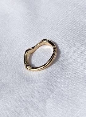 青岛外贸流行饰品欧美原单正品个性小抽象异形镀真金简约精品戒指