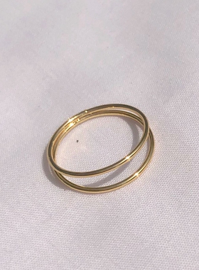 其他女铁日韩简约戒指镀真金