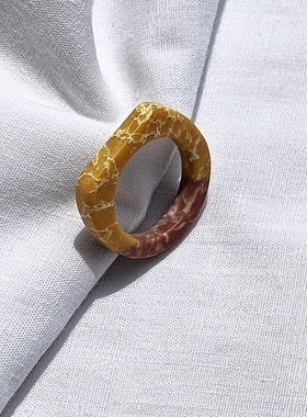 青岛外贸流行饰品欧美原单个性小众复古圆形水晶镶嵌精品戒指