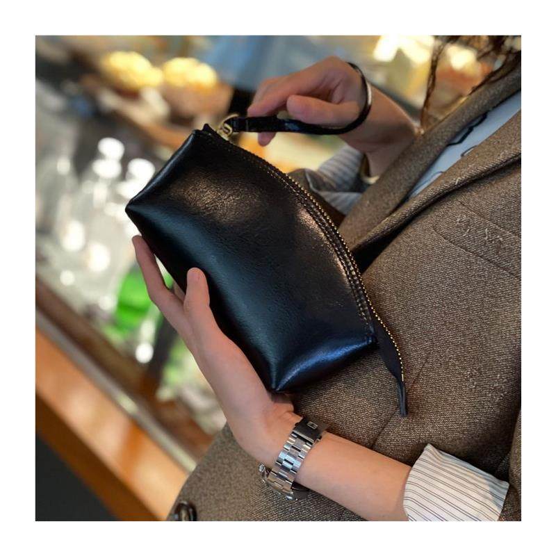 纯牛皮大容量零钱包女百搭2025新款真皮手拎钱包放手机休闲手拿包,淘宝优惠券,粉丝福利购,淘宝优惠卷