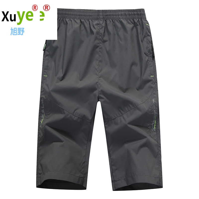 man summer basketball loose quick-dry sports 3/4beach shorts-图2