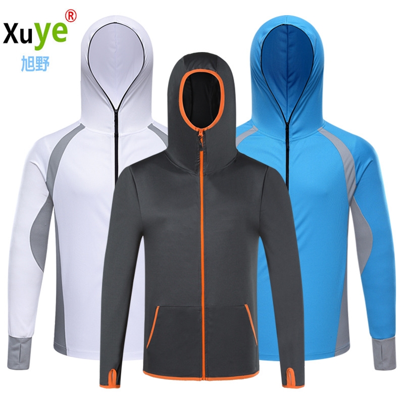 Men ice silk fishing sunproof clothing long sleevecoat - 图0