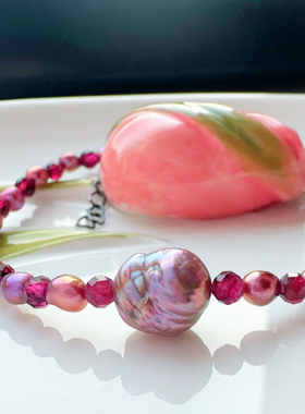 天然珍珠项链女小众设计感高级手链