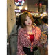 ປາຂອງເຈົ້າ Retro Style Japanese Plaid Shirt Jacket Halter Suspender Summer Playful Slightly Fat MM Suit