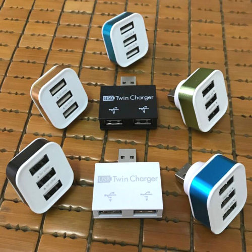 双usb分线器一拖二三汽车载typec扩展器多接口多孔转接头充电换头 - 图3