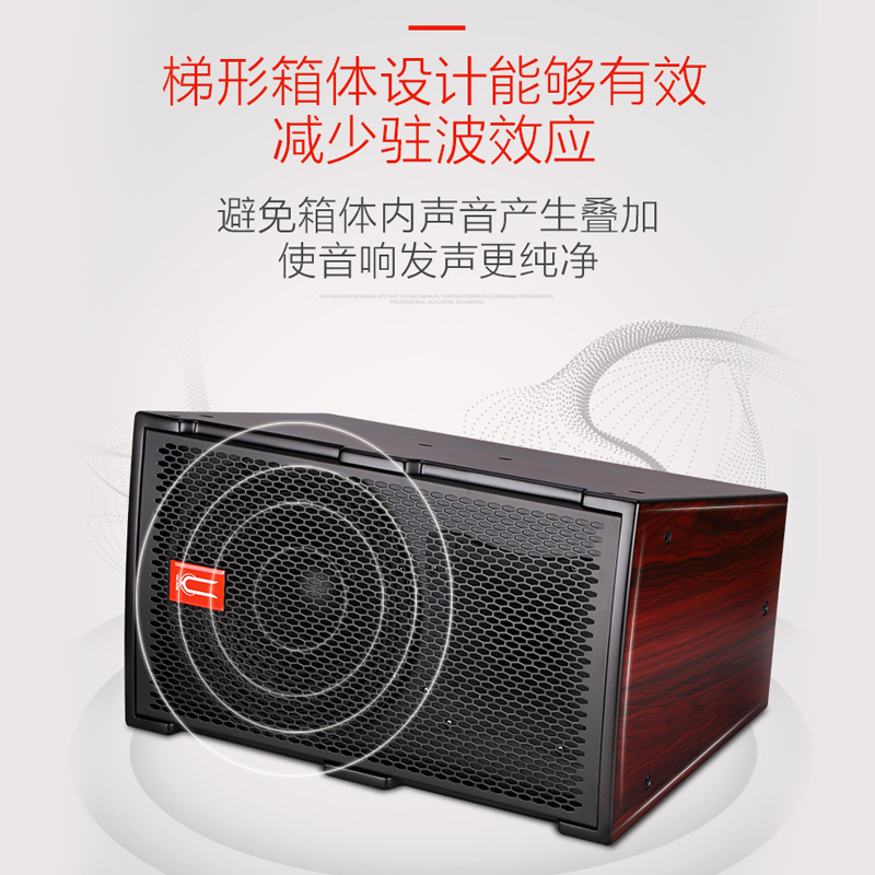 12-inch horn karaoke speaker Yacare wood color