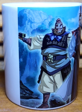 三国演义水杯刘备纪念品张飞茶杯关羽装饰品三国志摆设陶瓷杯子