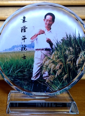 袁隆平纪念品摆设收藏品礼物装饰品奖品礼品人像工艺品水晶摆件