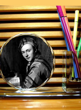 欧拉摆设纪念品礼物装饰品礼品工艺品收藏品数学家水晶笔筒摆件