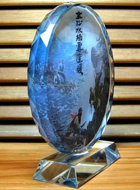 纪念品红军长征人偶模型水晶摆件