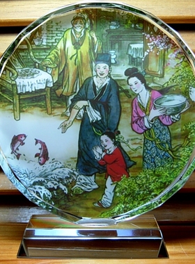 姜诗涌泉跃鲤摆件礼物纪念品周边中华24孝工艺品摆件收藏品礼品
