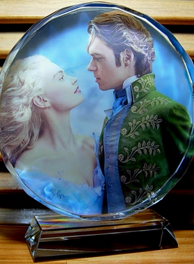 灰姑娘爱情人偶纪念品水晶摆件