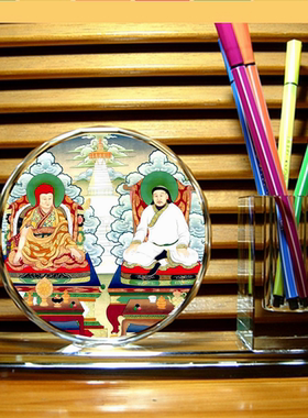 忽必烈纪念品摆设礼物元世祖工艺品蒙古族模型元朝水晶笔筒摆件