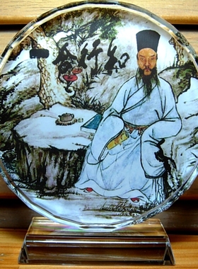 王阳明摆设纪念品礼物明朝思想家模型礼品收藏品水晶像工艺品摆件