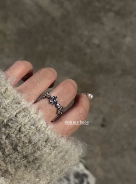 开口大小可调节小花花戒指环高级