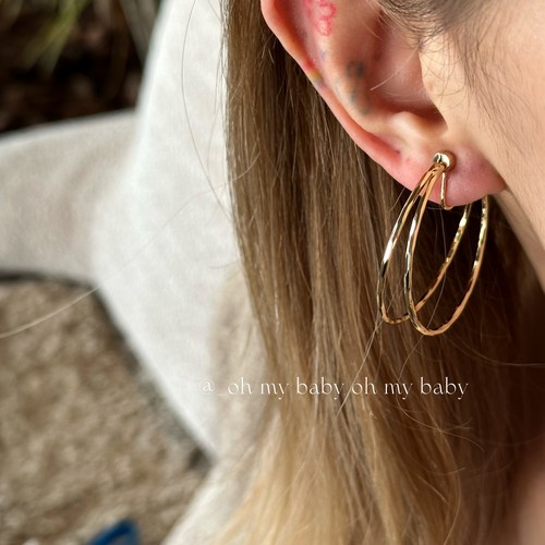 蚊香盘耳夹无耳洞可戴双层银色金色素圈大圈韩风气质百搭高级E841 - 图1