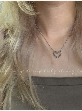 极简镂空爱心蛇骨链短项链锁骨链