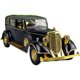 Retro classic car alloy 132 sound and light return toys